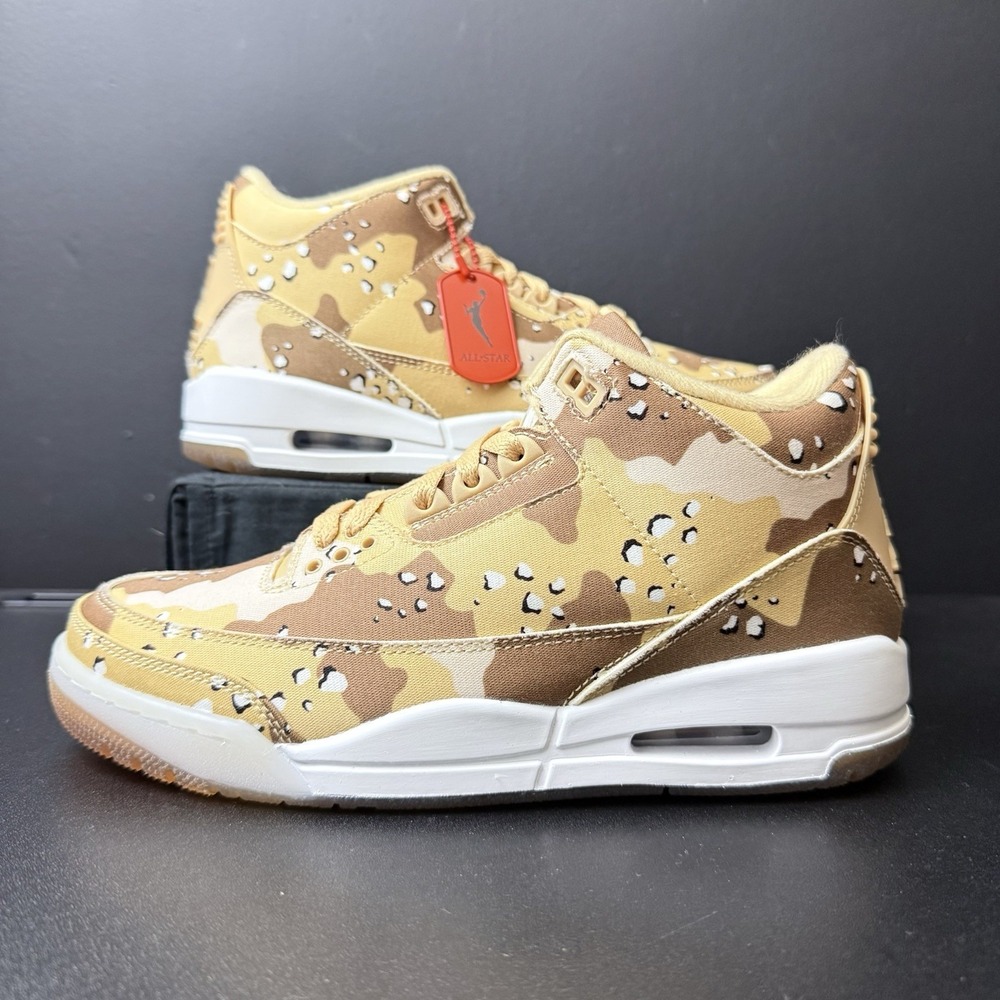 Nike Air Jordan 3 Retro WNBA Womens Size 7.5 Shoes Desert Camo‎ Tan HM4301-200